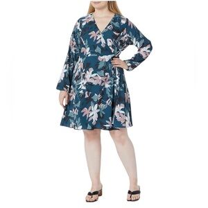 City Chic Luna Floral Wrap Dress Size 24